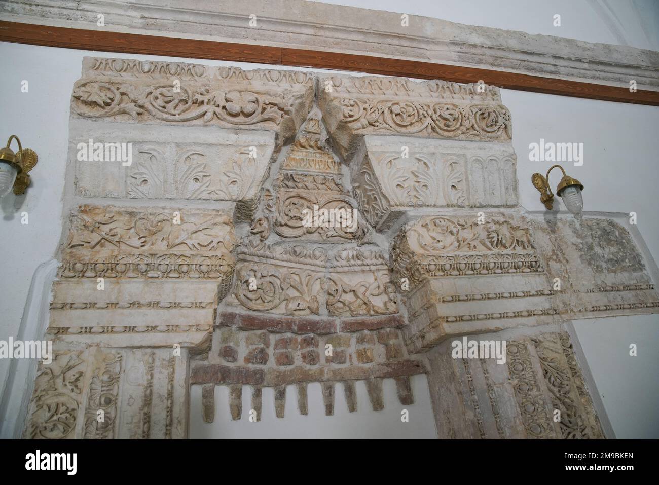 Agalar Mosque built with stones taken from Perge Ancient City in Antalya City, Turkiye Stock Photo