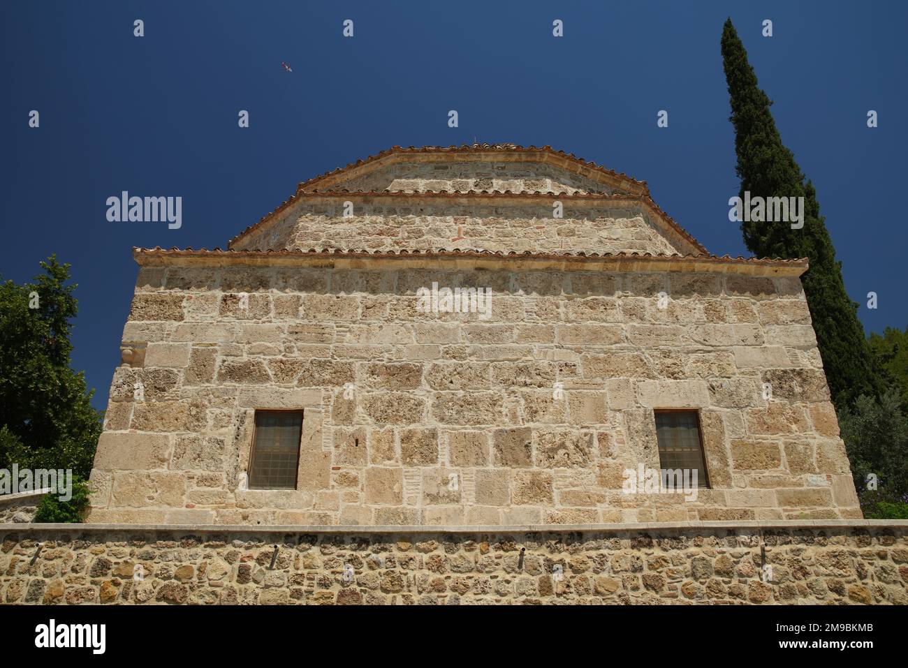 Agalar Mosque built with stones taken from Perge Ancient City in Antalya City, Turkiye Stock Photo