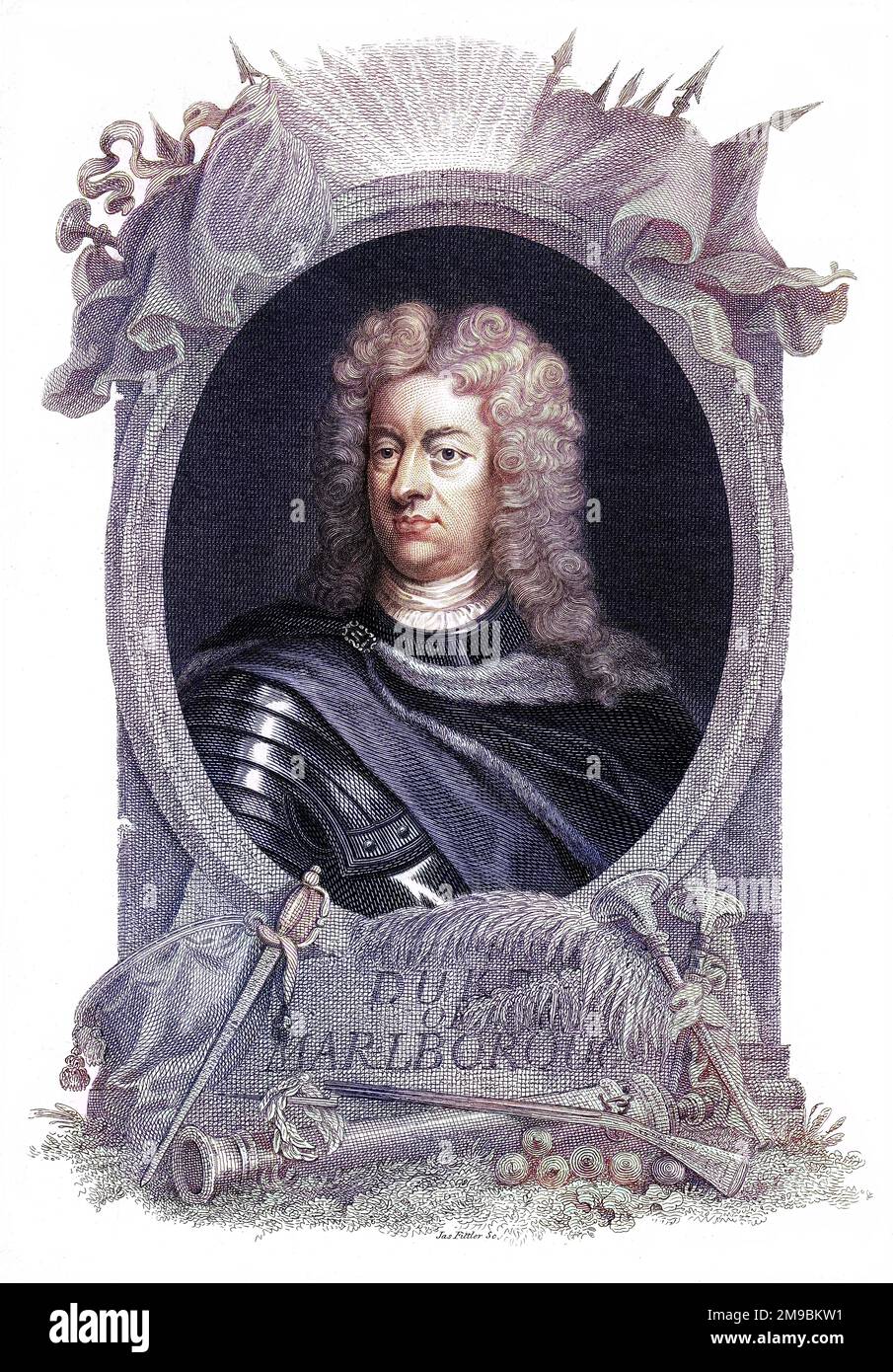 JOHN CHURCHILL first duke of MARLBOROUGH British military commander during the war of the Spanish Succession, owner of Blenheim Palace. Stock Photo