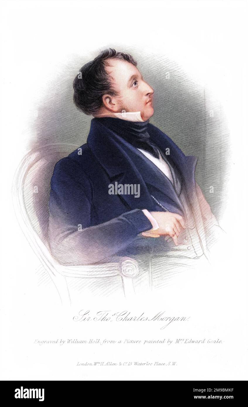 THOMAS CHARLES MORGAN MP, husband of the popular Irish novelist Sydney Lady Morgan, but a writer in his own right, albeit less famous than his wife. Stock Photo