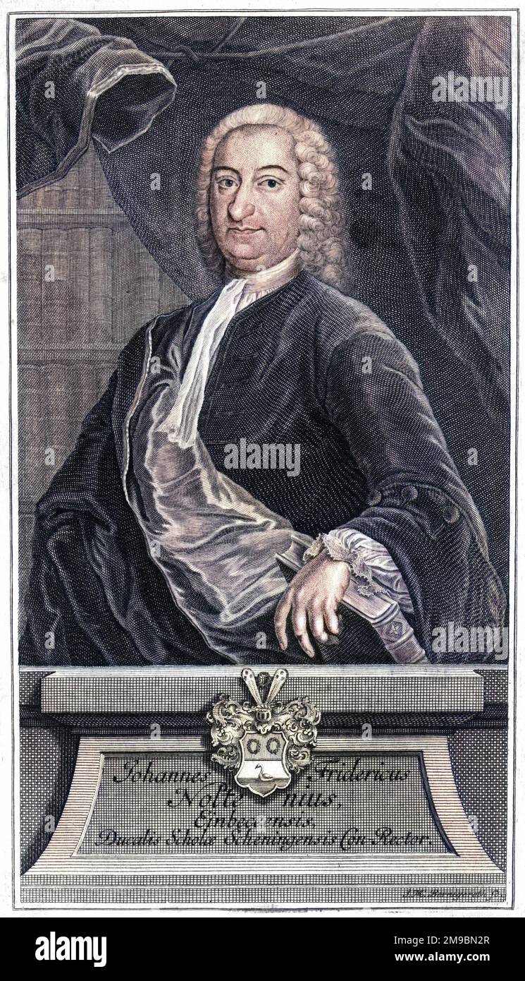 JOHANN FRIEDRICH NOLTE (Noltenius) German philologist Stock Photo