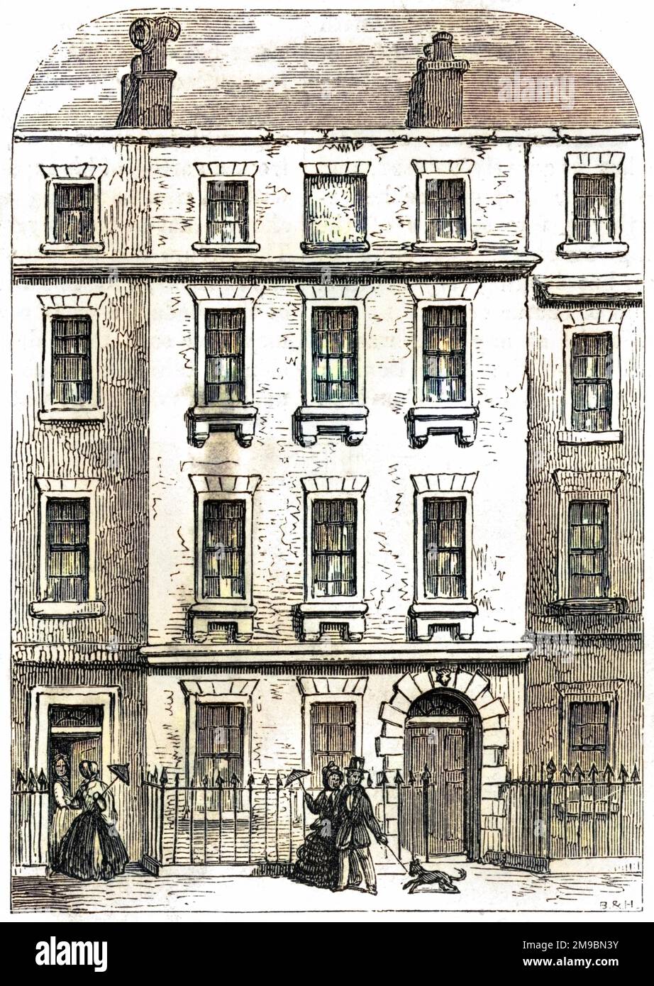 The birthplace of the sculptor Joseph Nollekens at 28 Dean Street, Soho, London, where no doubt a blue plaque draws it to the attention of the passers-by. Stock Photo