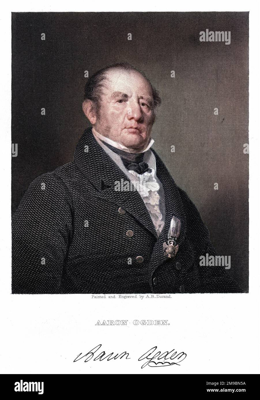 AARON OGDEN American lawyer and shipowner, involved in the famous Gibbons-Ogden dispute ; governor of New Jersey. Stock Photo