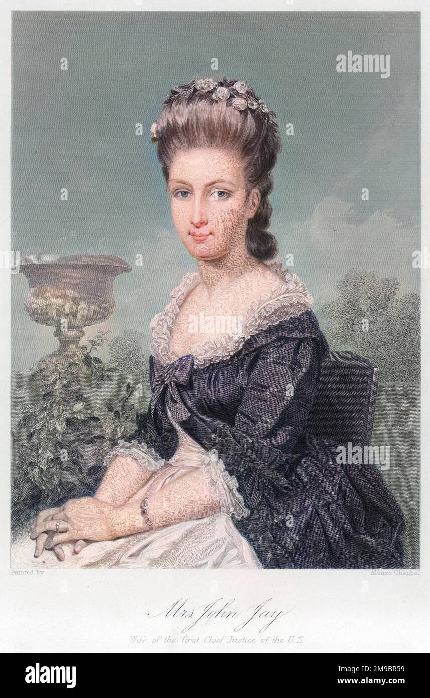 SARAH VAN BRUGH JAY (1757 - 1802), wife of American diplomat John Jay. Stock Photo