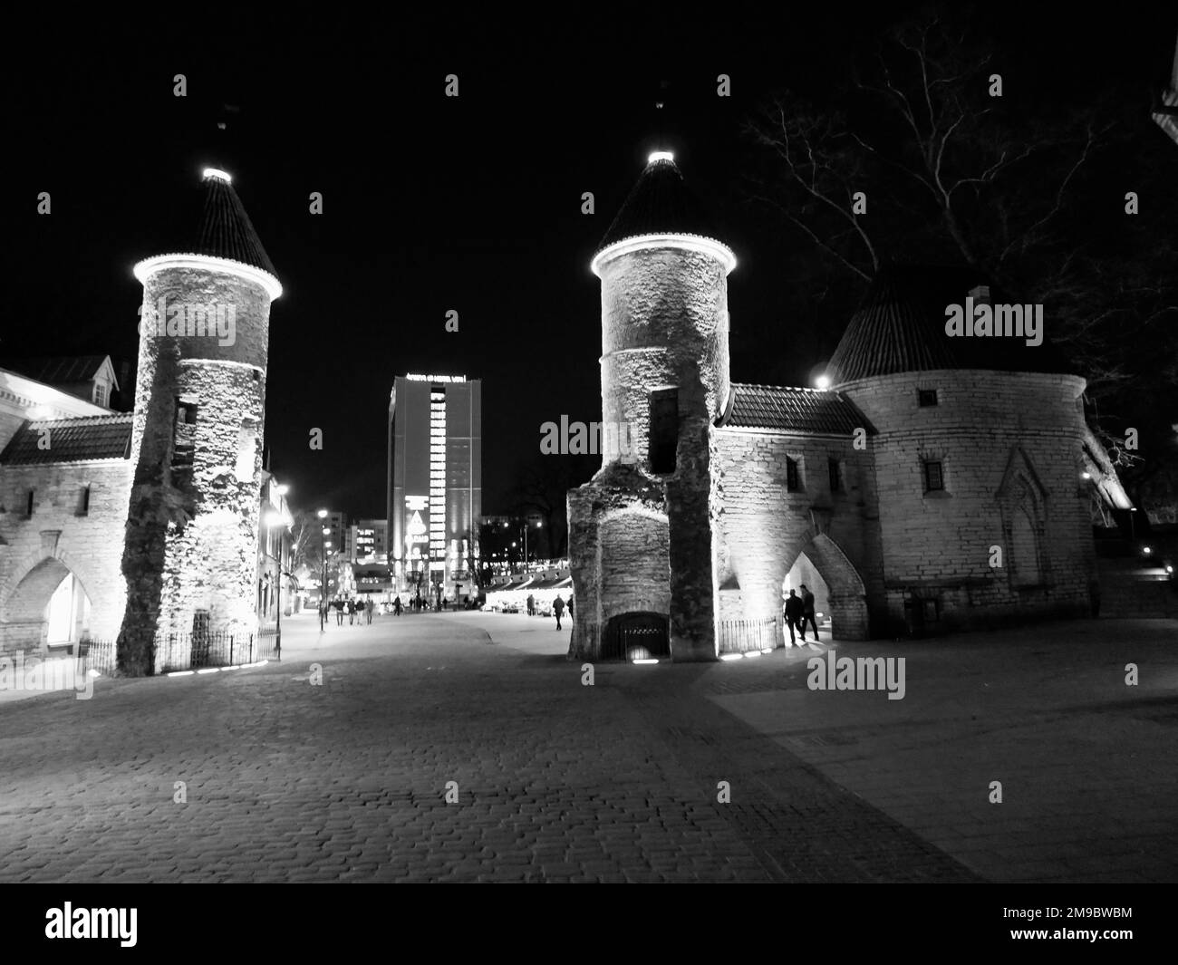 Tallinn old city by night hi-res stock photography and images - Alamy