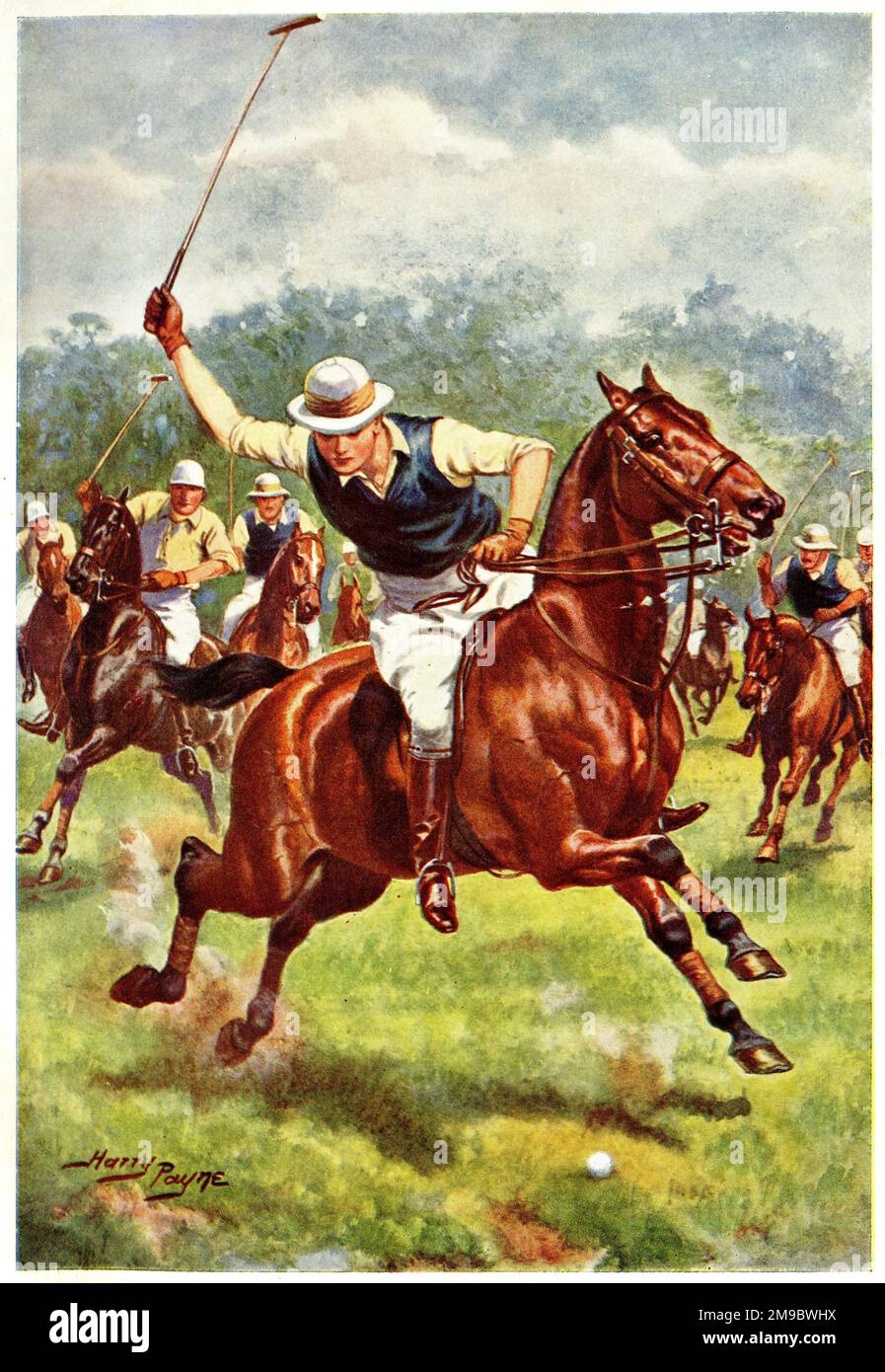 Edward, Prince of Wales, playing polo Stock Photo