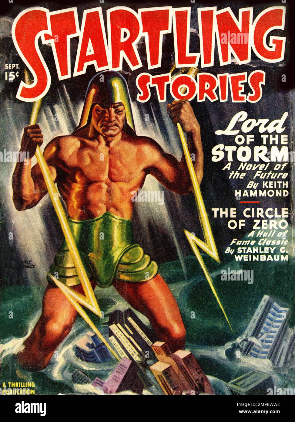 Cover design, Startling Stories, science fiction pulp magazine, September 1947 Stock Photo