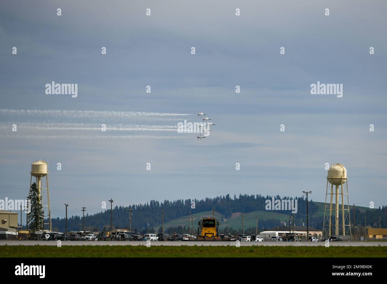 The U.S. Air Force Thunderbirds perform at the 2022 Skyfest at