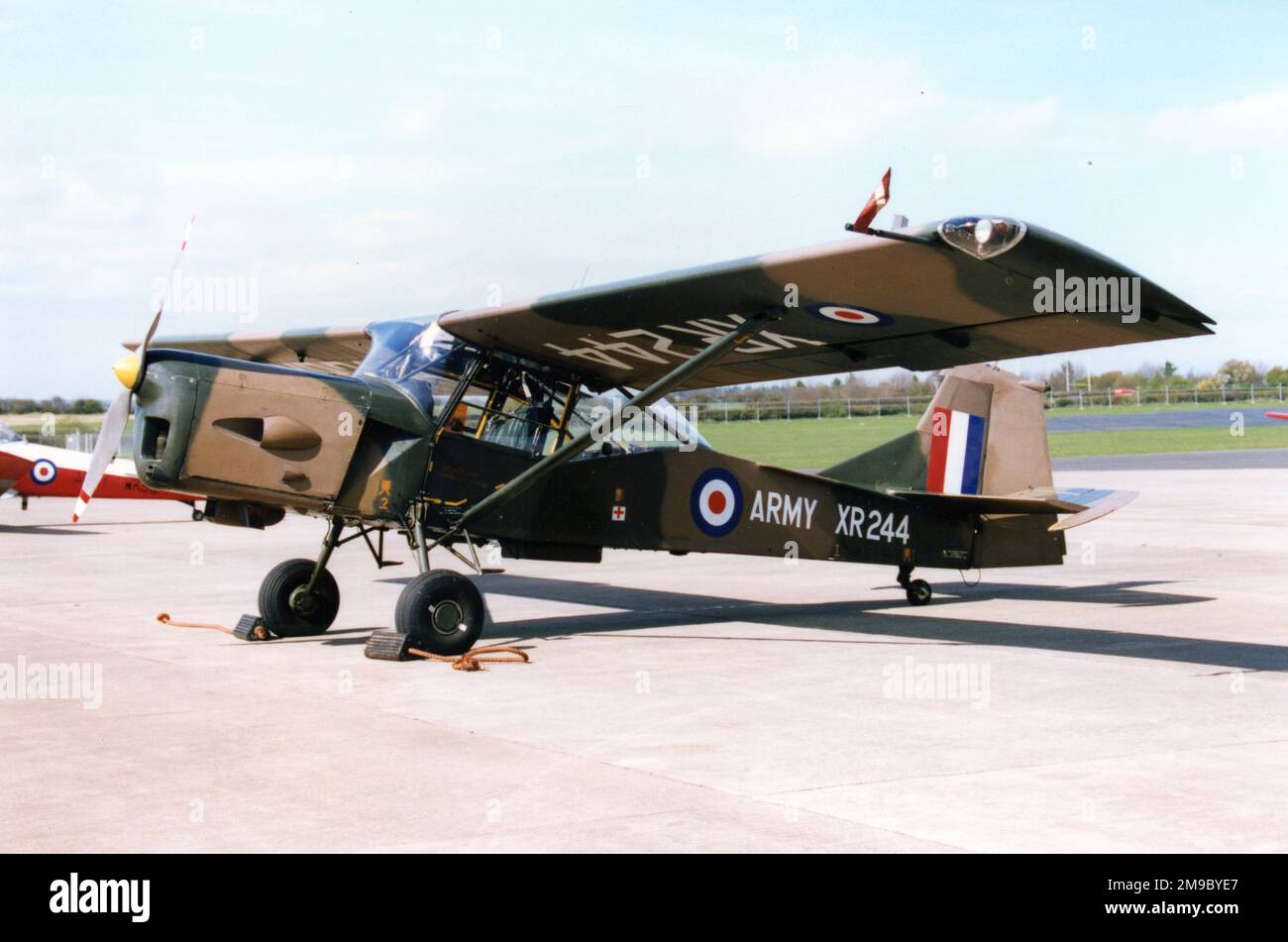 Auster AOP.9 XR244 (msn B5-10-181), of the AAC Historic Flight Middle Wallop Stock Photo