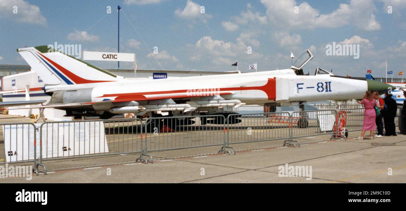 Shenyang J-8II 'F-8II' at the 38th Paris Air Show on 17 June1989. Stock Photo