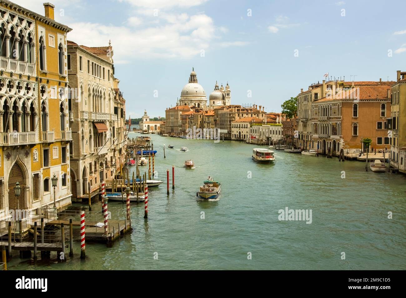 Basilica of Santa Maria della Salute and the Grand Canal, Venice, Italy Stock Photo