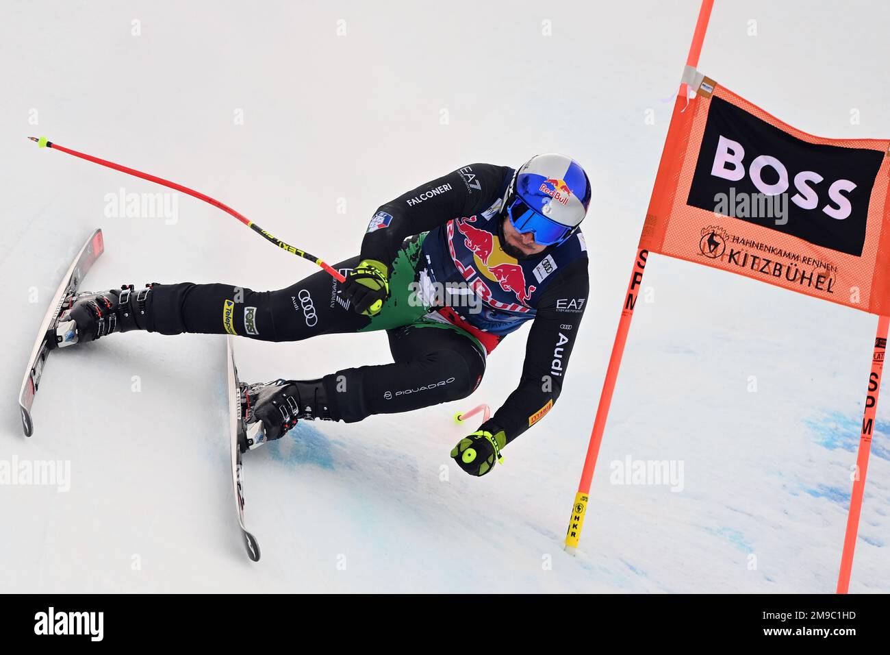 Dominik PARIS (ITA), action. Alpine skiing, training, 83. Hahnenkamm race 2023, Kitzbuehel