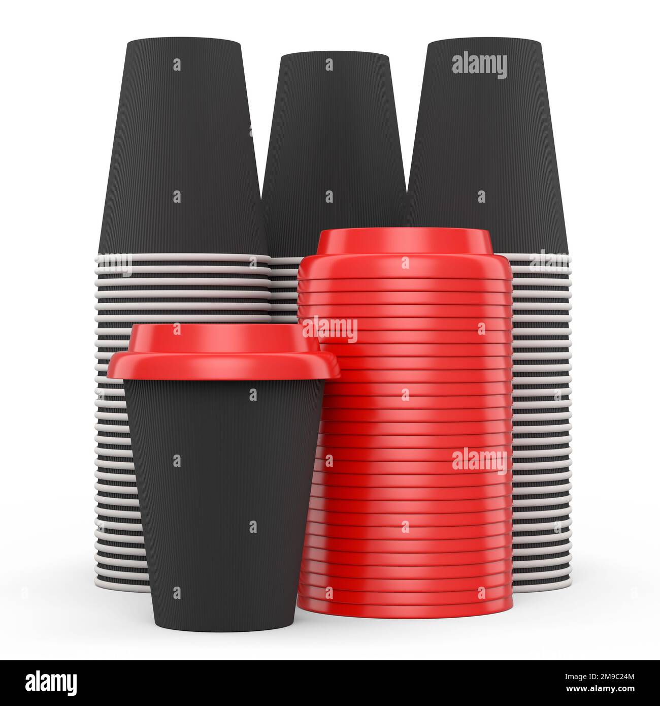 Set of paper coffee cups for cappuccino, americano, espresso, mocha ...