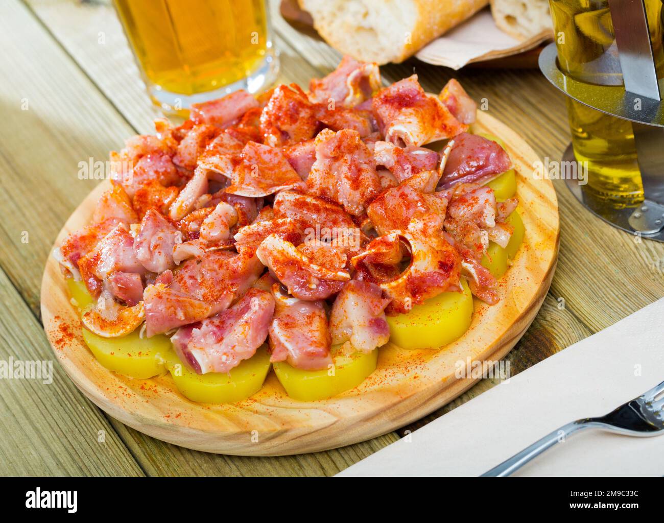 Spanish dish - roasted pig ears Stock Photo - Alamy