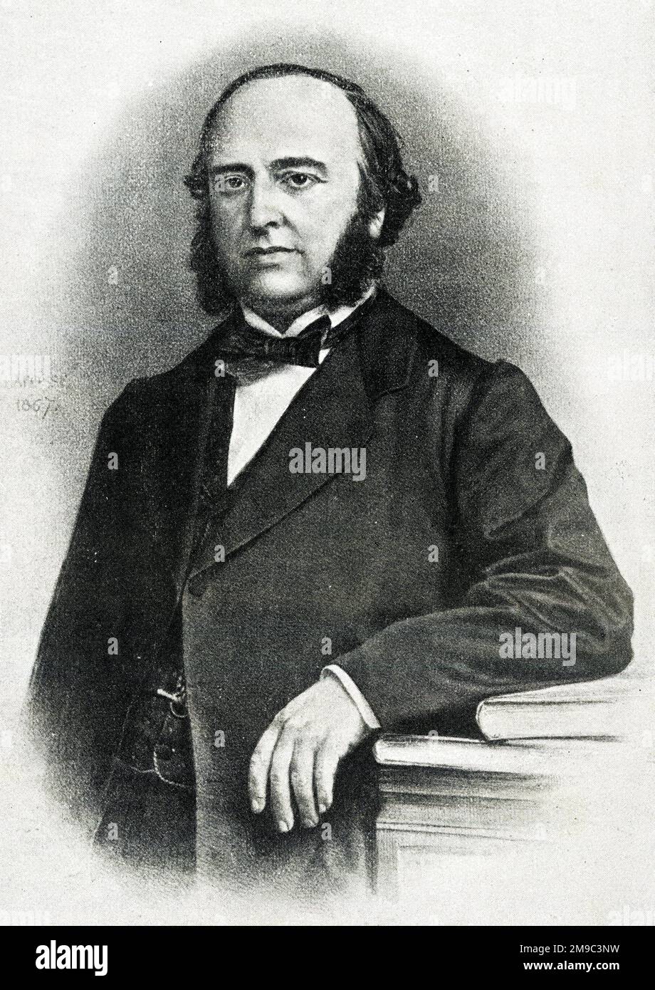 Dr Paul Broca (1824-1880), French physician, anatomist and anthropologist, researcher on the area of the brain that deals with language. Stock Photo