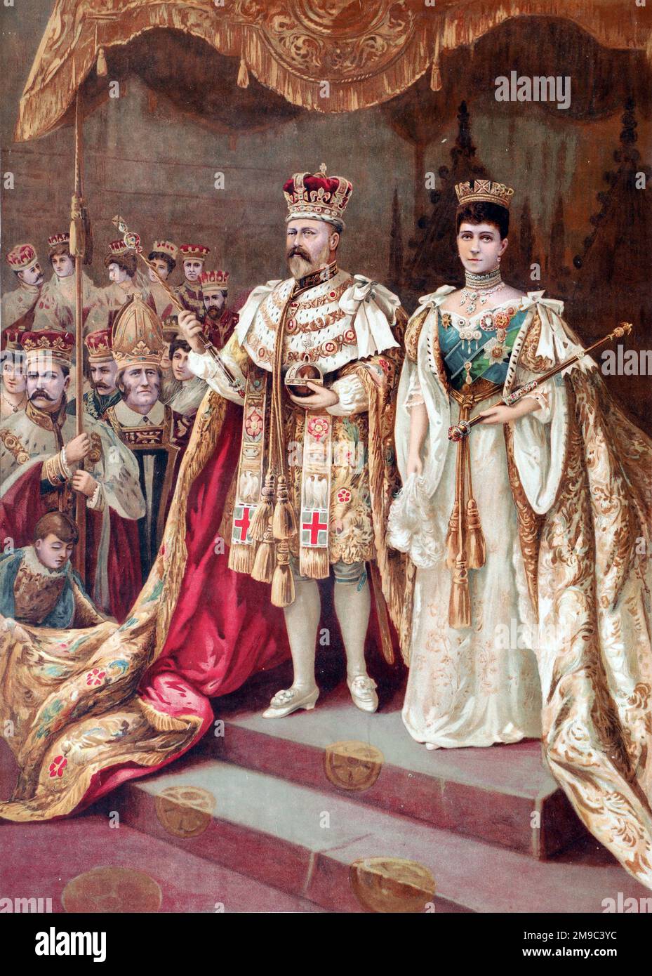 Coronation of King Edward VII and Queen Alexandra at Westminster Abbey