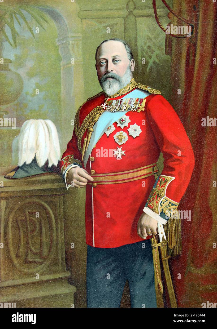 King Edward VII in uniform Stock Photo Alamy