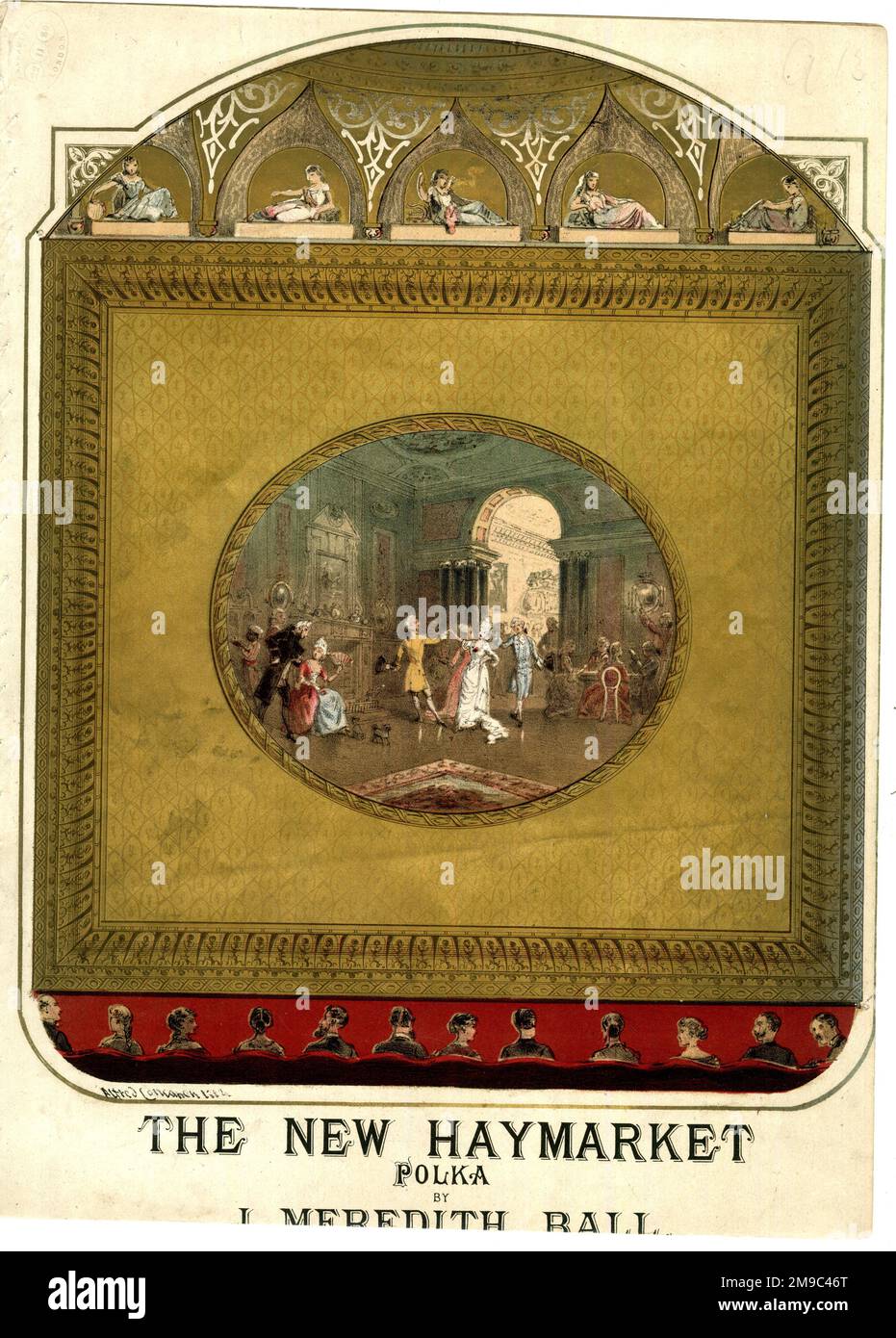 Music cover, The New Haymarket Polka, by Meredith Ball, showing the ...