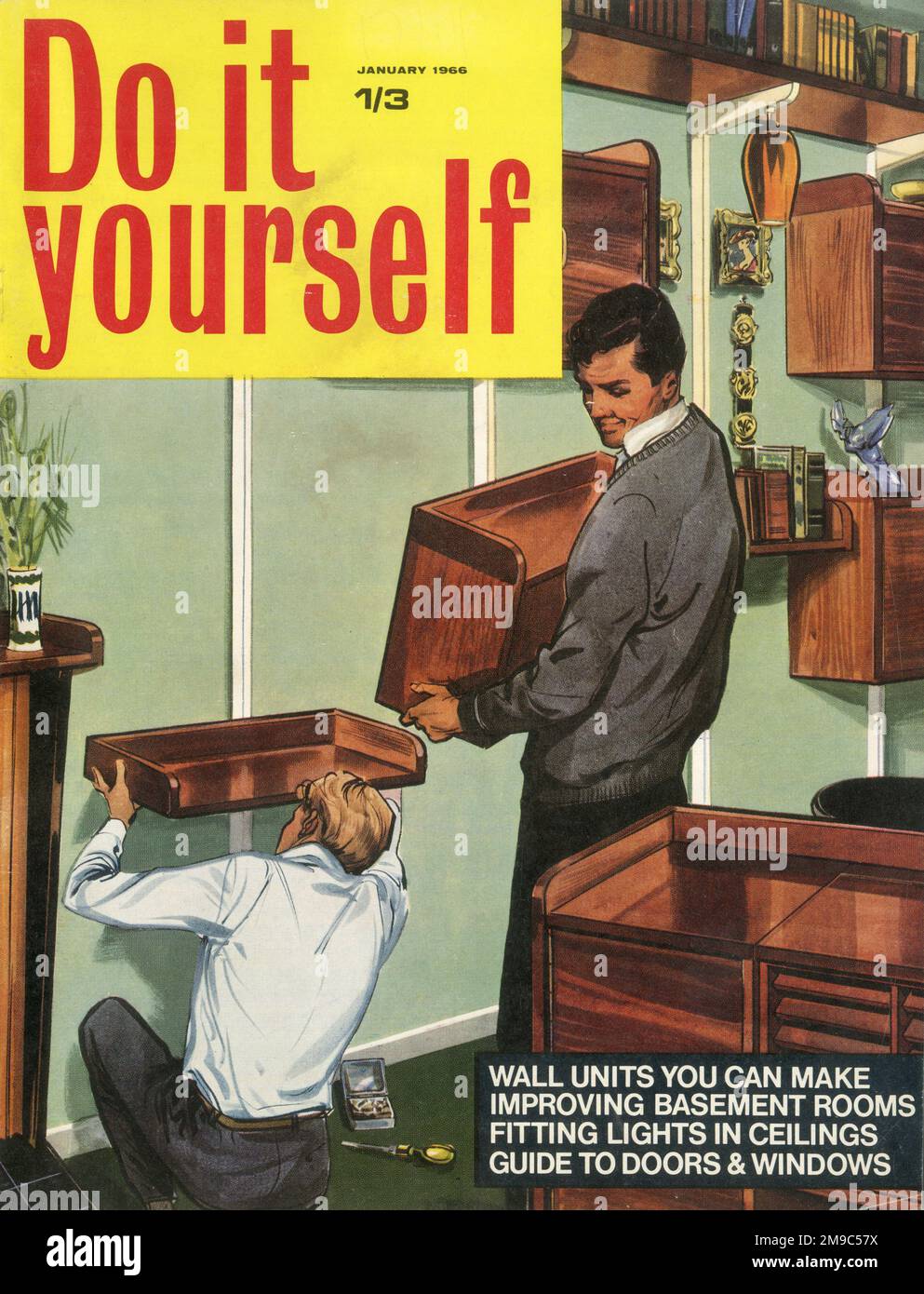 Cover design, Do it yourself, January 1966 - wall units you can make Stock Photo