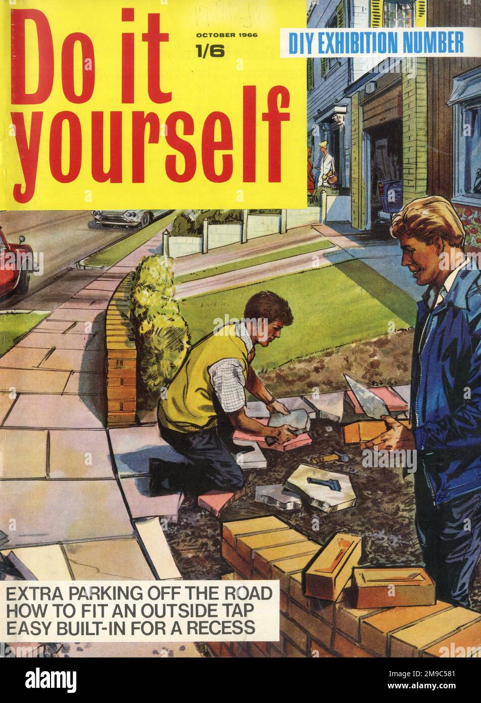 Cover design, Do it yourself, October 1966 - extra parking off the road Stock Photo