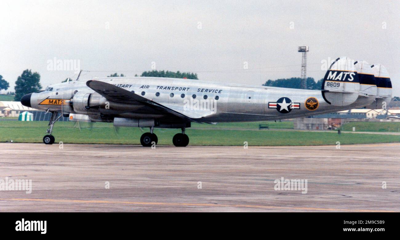 Lockheed C-121A Constellation N494TW / 48-609 (MSN 749-2601), operated by the MATS Connie Group, at the Royal International Air Tattoo - RAF Fairford in July 1998. Stock Photo