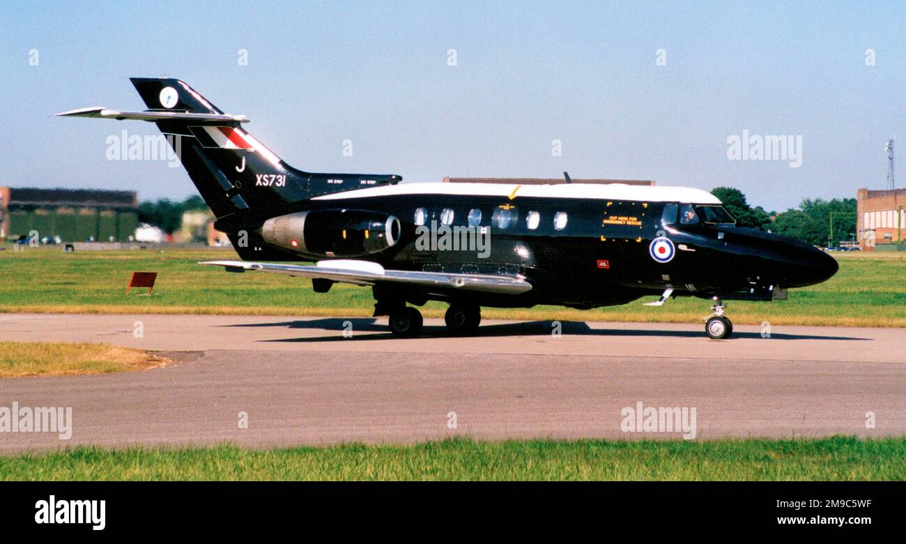 Royal Air Force - Hawker Siddeley Dominie T.1 XS731 / J (msn 25055), of 6 FTS. Stock Photo