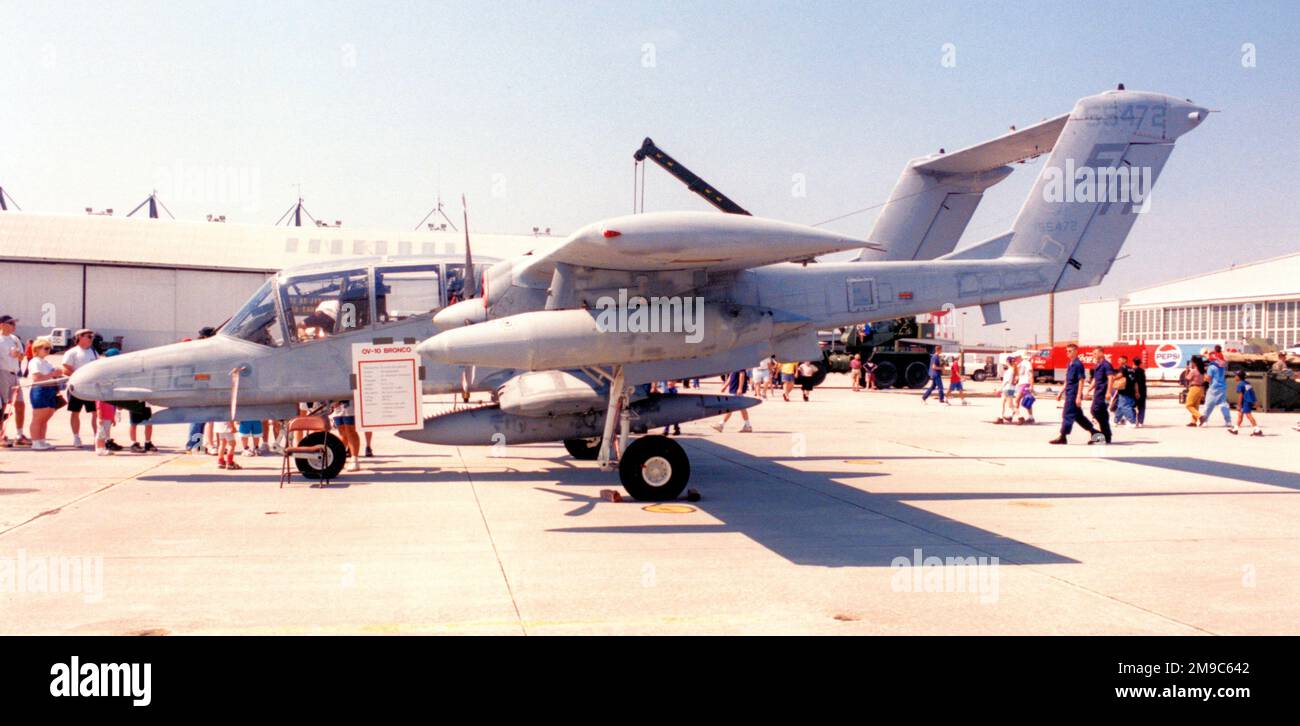 North American Rockwell OV-10D Bronco 155472 (msn 305-83), at the MCAS Cherry Point NC Airshow on 8 April 1995. Stock Photo