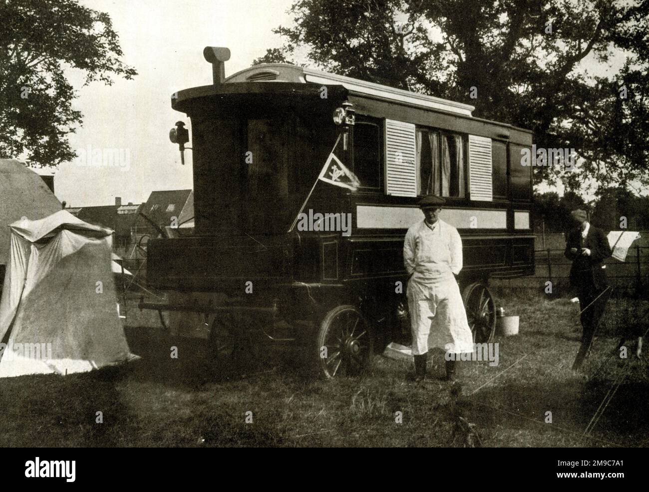 W J Edge's Van at the Caravan Club Meet, Stratford on Avon, 1912 Stock Photo