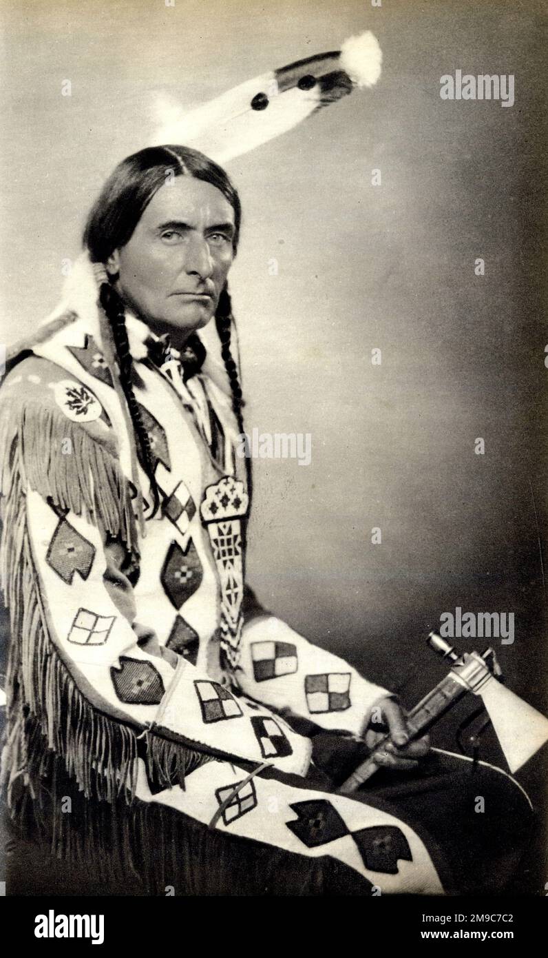 Archibald Stansfeld Belaney, British-born conservationist, fur trapper, writer, disguised as Native American 'Grey Owl' Stock Photo