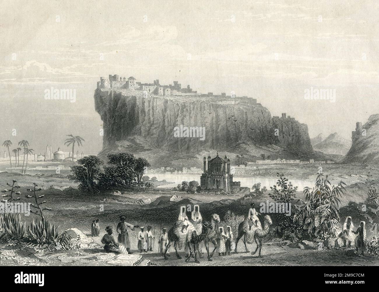 The Hill Fortress of Gwalior, recaptured on 19 June 1858 Stock Photo