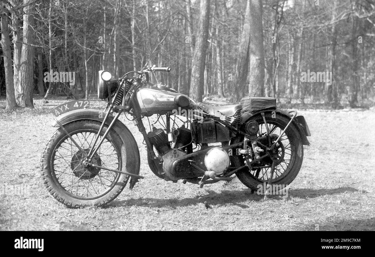 J.A.P. engined motorcycle Stock Photo Alamy