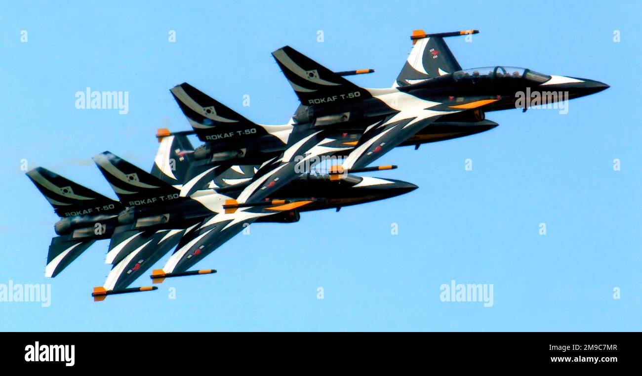 Republic of Korea Air Force - KAI T-50B Golden Eagles, of 239 Aerobatic ...