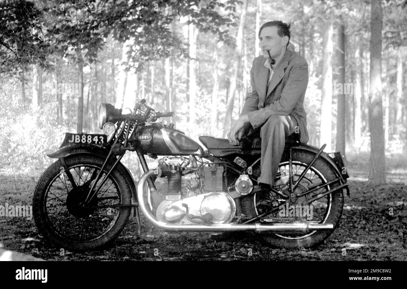 Ariel 1938 NG 350cc 1-Cyl. OHV motorcycle. Stock Photo