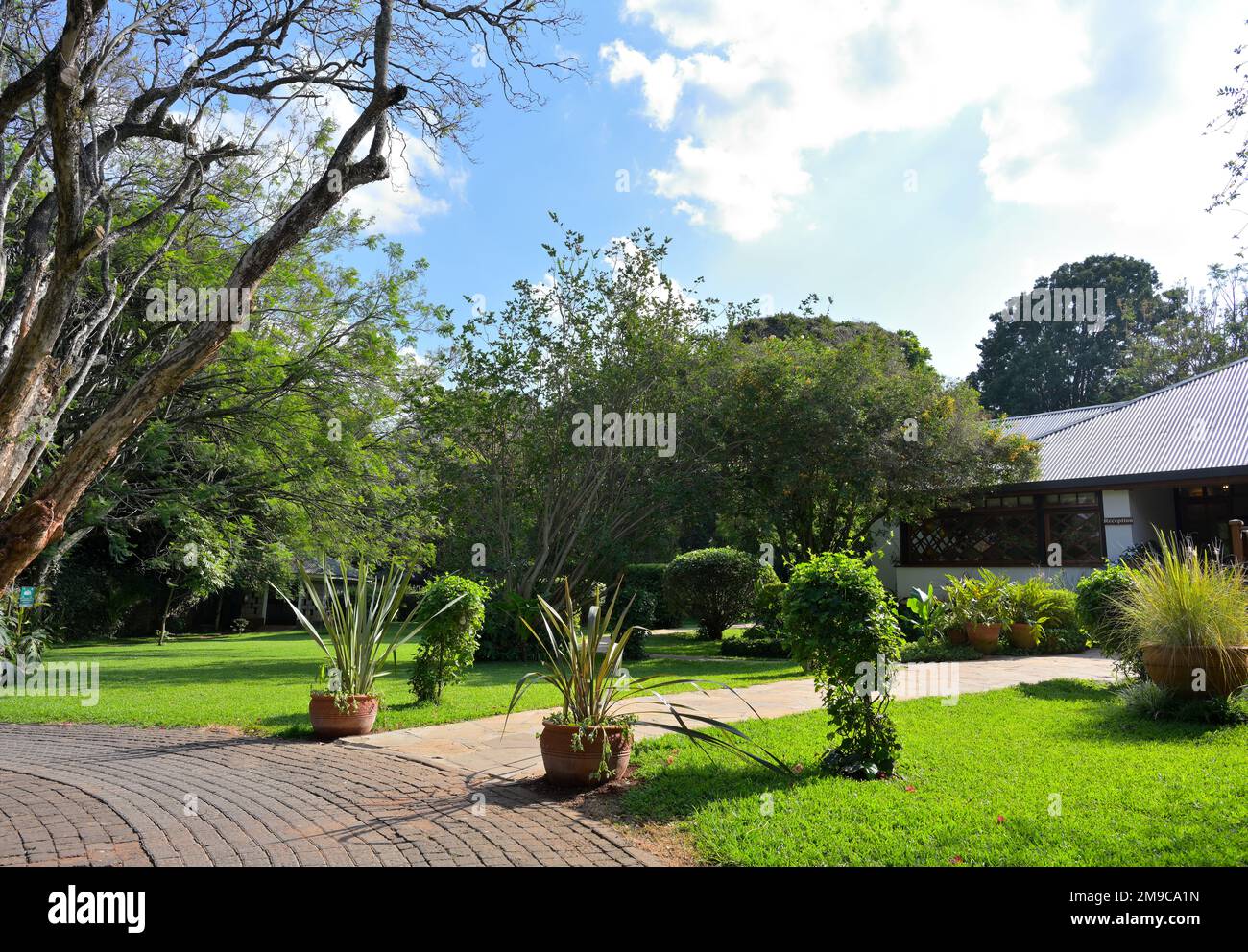 Karen Blixen 's original mansion and the nearby Cottages in Karen district, Nairobi KE Stock Photo