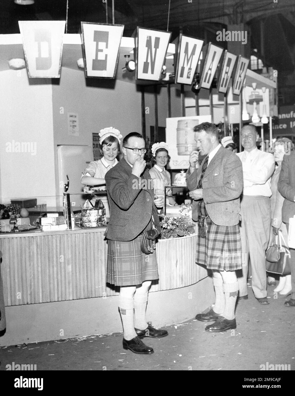 Danish food produce stand at a Glasgow food fair Stock Photo Alamy
