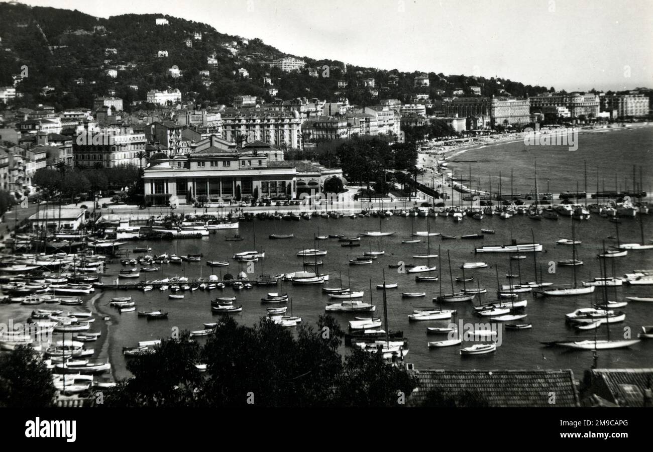The Harbour and Casino at Cannes, South of France (La Cote d'Azur Stock ...