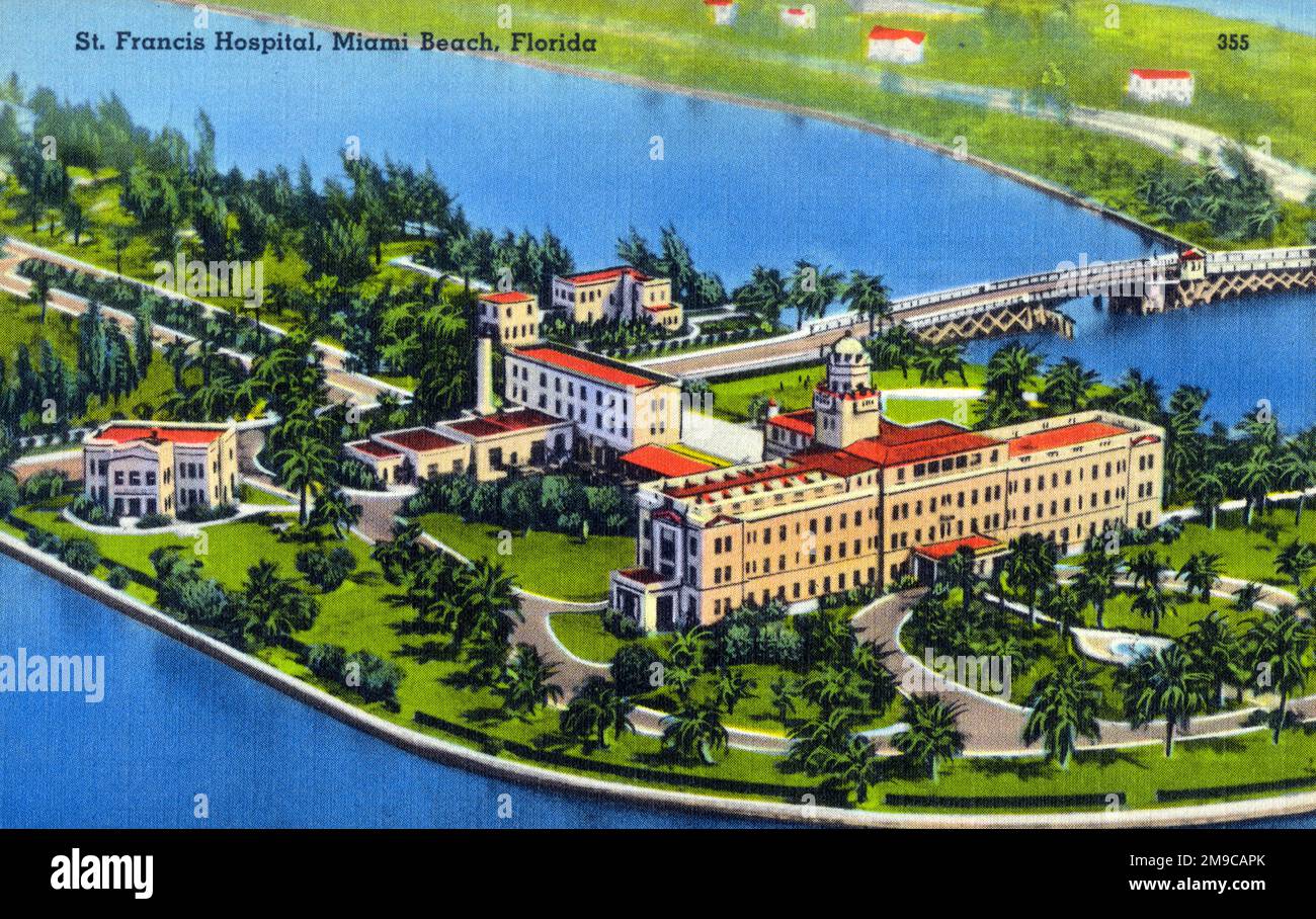 St. Francis Hospital, Miami Beach, Florida, USA. Situated on one of the