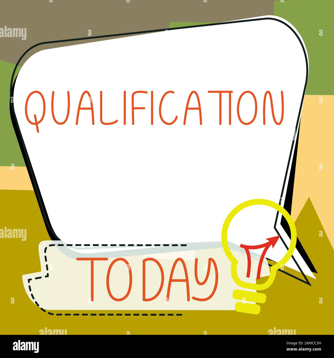 Qualification Text Writing displaying text Qualification. Business showcase Officially ...