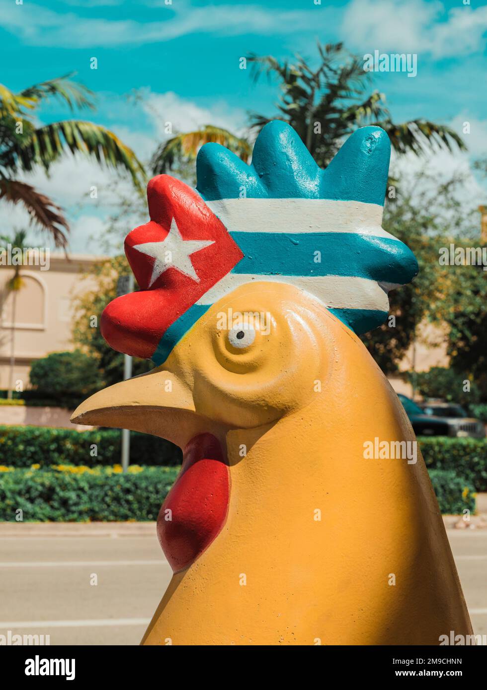 8th street rooster represent cubans miami Stock Photo