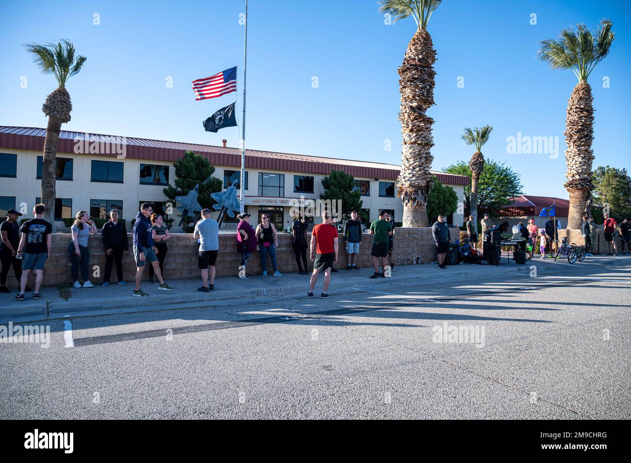 Dozens gathered at AFTC Headquarters to participate in the Police Week Opening Ceremony and 5K run. Stock Photo