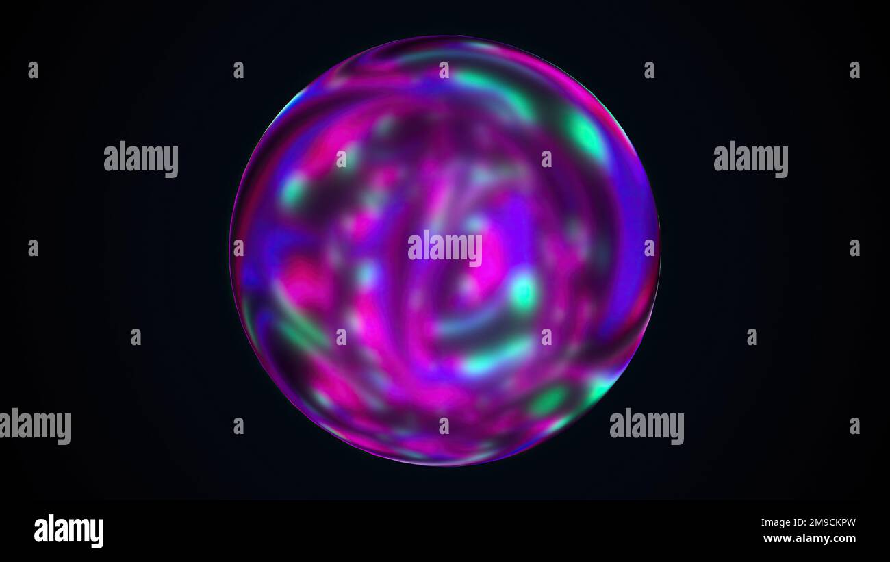 Iridescent sphere. Computer generated 3d render Stock Photo - Alamy