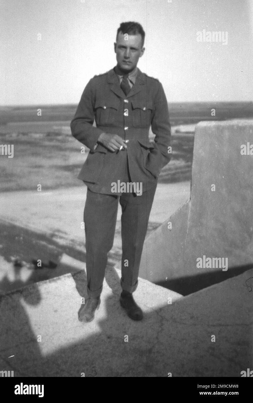 A man in soldier's uniform in the Middle East Stock Photo