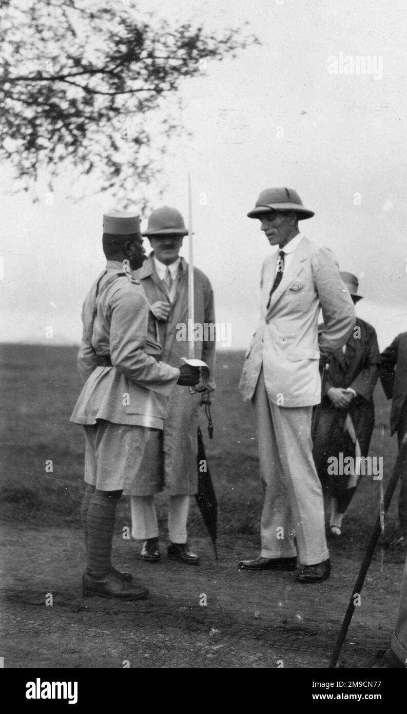 Lord Irwin, Viceroy of India, and Sir Reginald Glancy, Indore, India Stock Photo