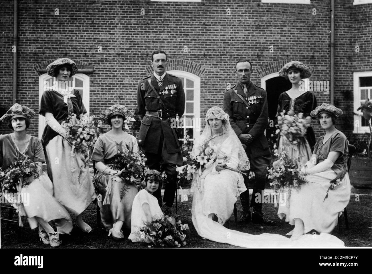 Wedding group, England. Stock Photo