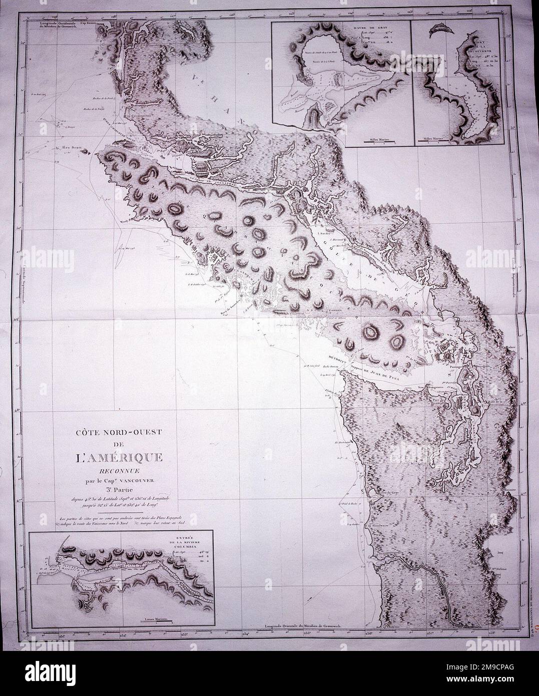 Map of the North West Coast of America Stock Photo