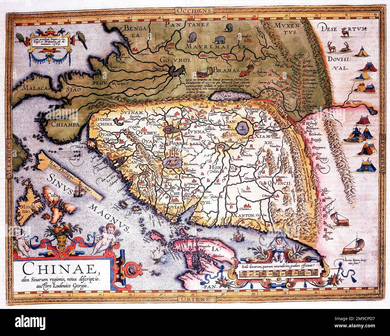 16th century map of china hi-res stock photography and