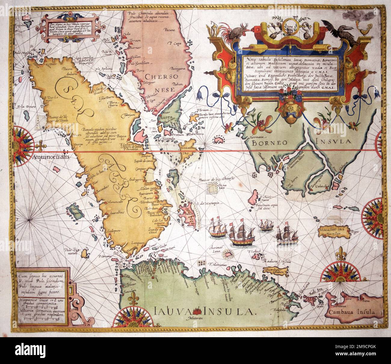 16th / 17th century Map of South East Asia Stock Photo