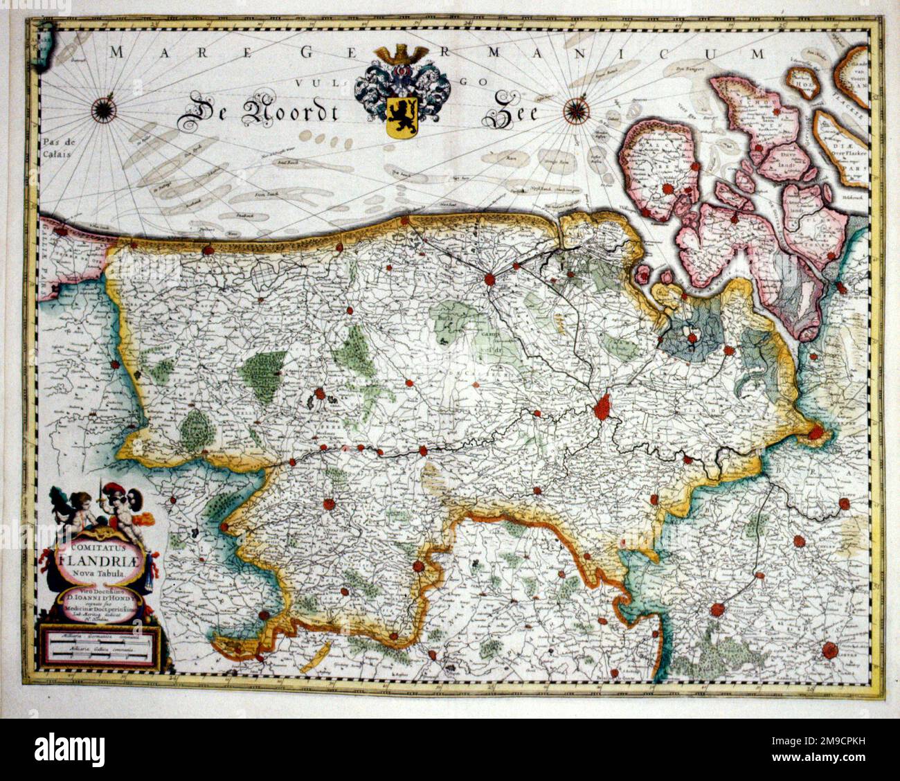 17th century Map of Flanders Stock Photo - Alamy