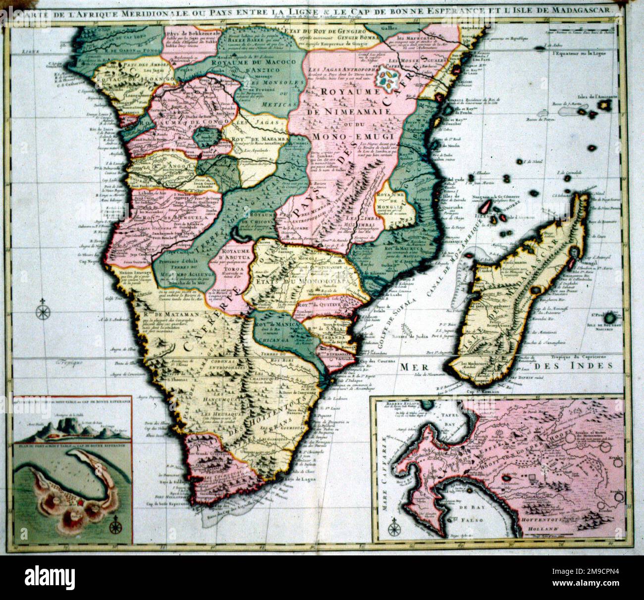 17th century Map of South Africa Stock Photo Alamy