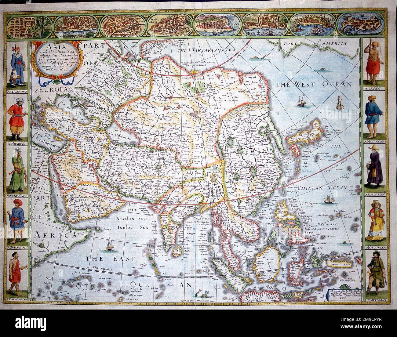 Th Century Map Of Asia Stock Photo Alamy